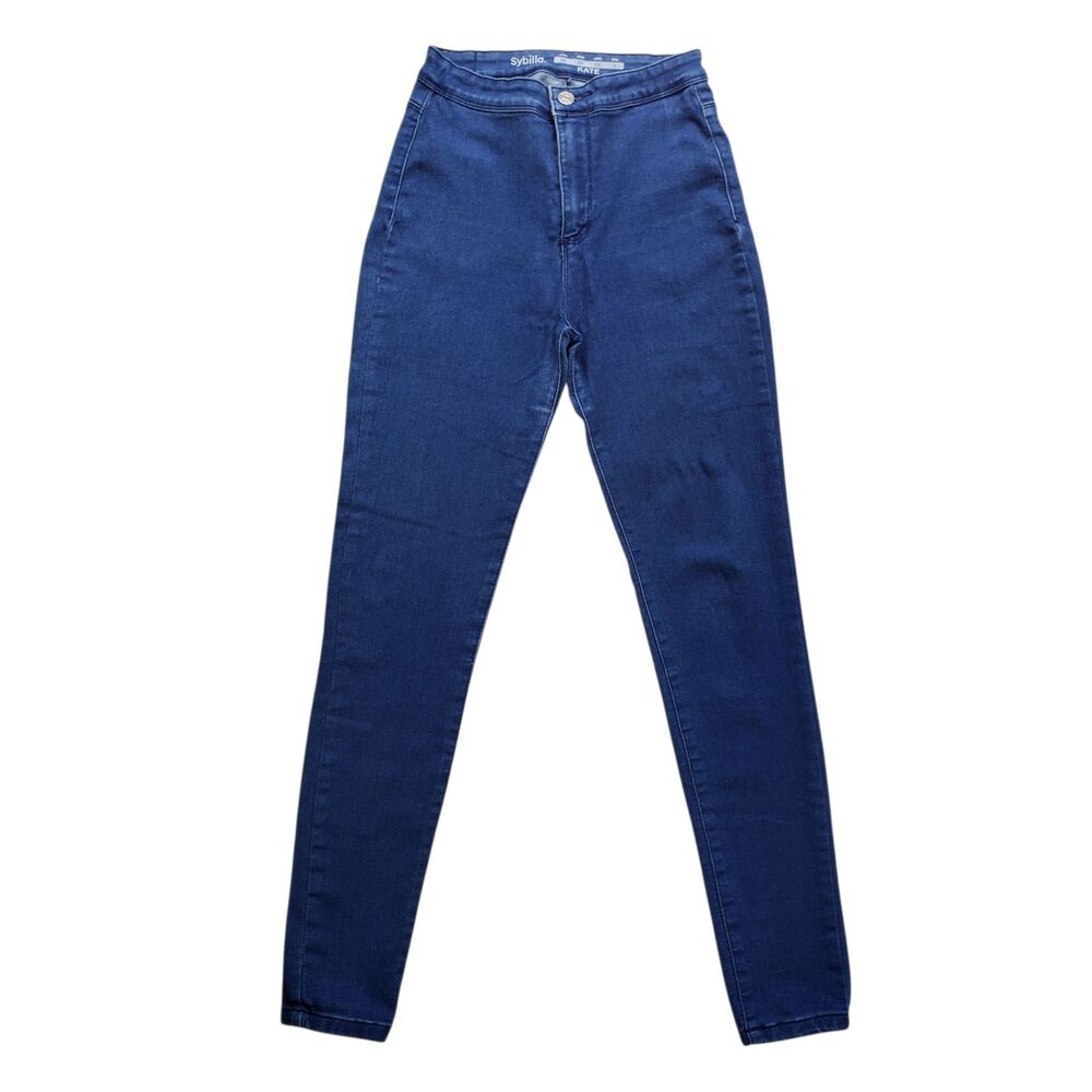 Sybilla Kate Skinny Jeans Womens High Waist 1/XS Stretch Denim Blue
